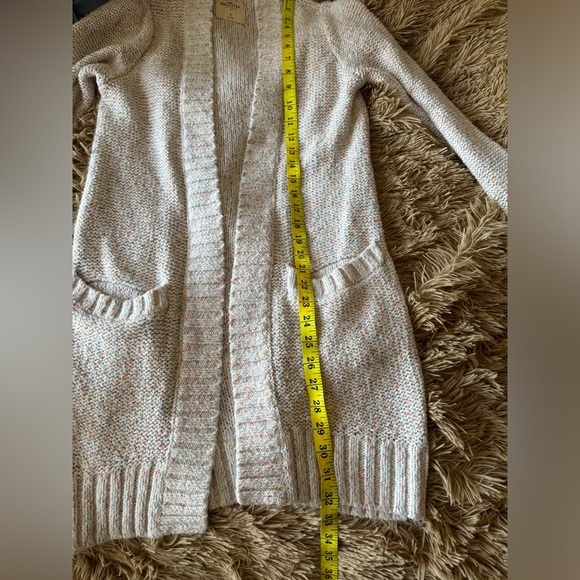 Hollister S Pink Blue Open Long Cardigan Sweater - Picture 8 of 9